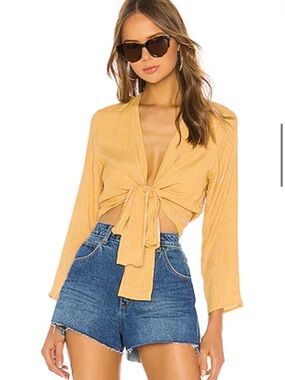 ROLLA'S
Delilah Wrap Blouse
Small
Never worn
Mustard Tie-Front Top